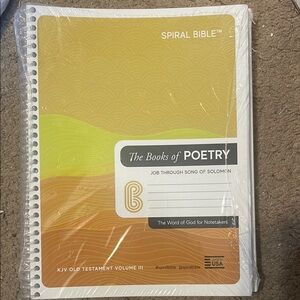 Spiral Bible- Books of Poetry-KJV Old Testament Vol. III- Job - Song of Solomon